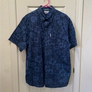 Columbia Short Sleeved Shirt Tropical Print